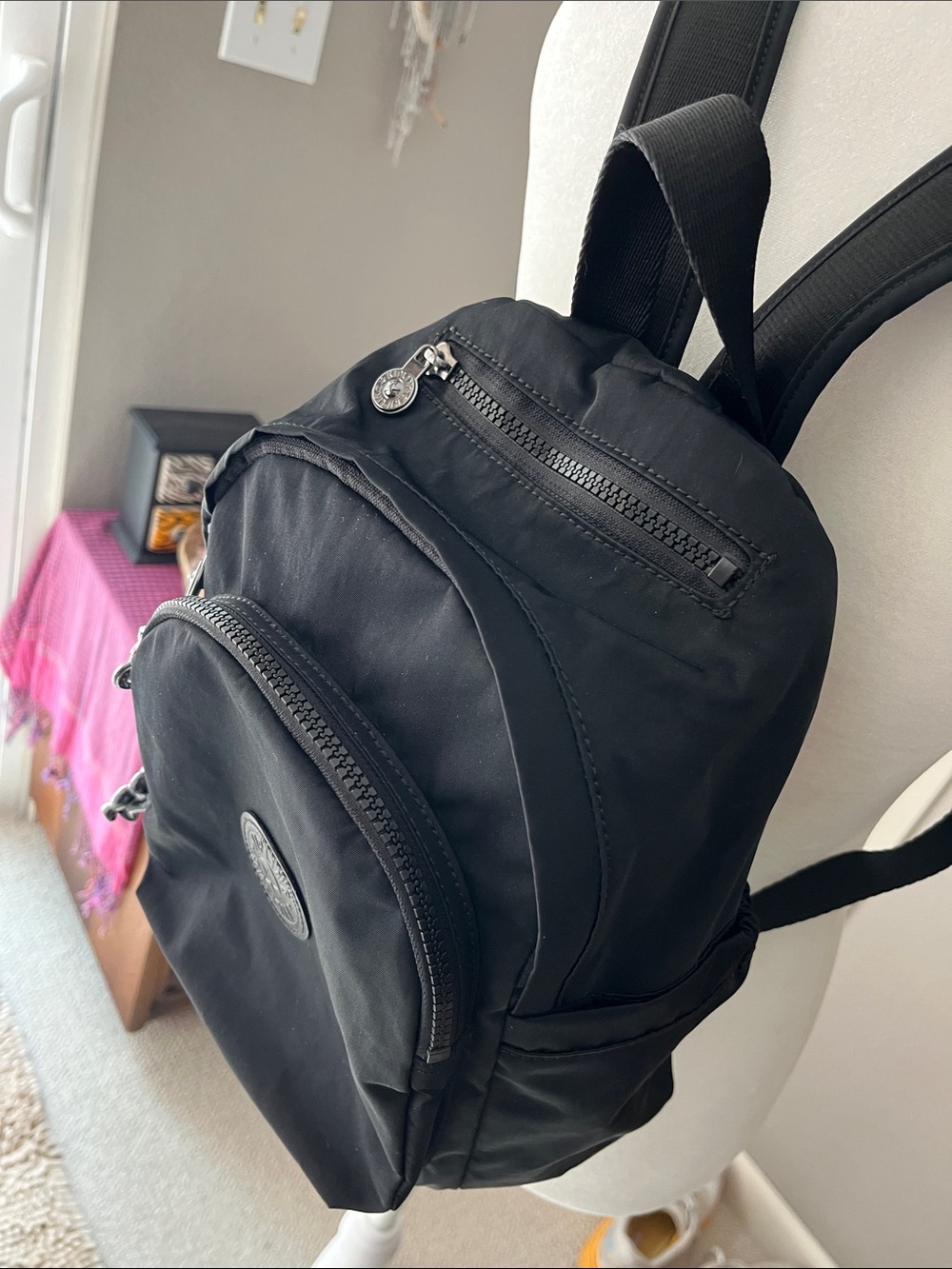 Kipling City Pack Backpack with Silver Hardware and signature Monkey Keychain - Picture 14 of 14
